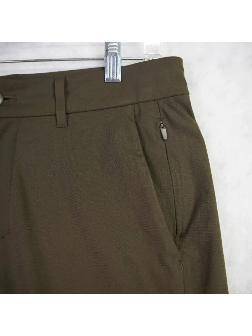 Lululemon Mens Commission Slim Fit Pants Warpstreme Sz 30x28 Olive Green LM5439S